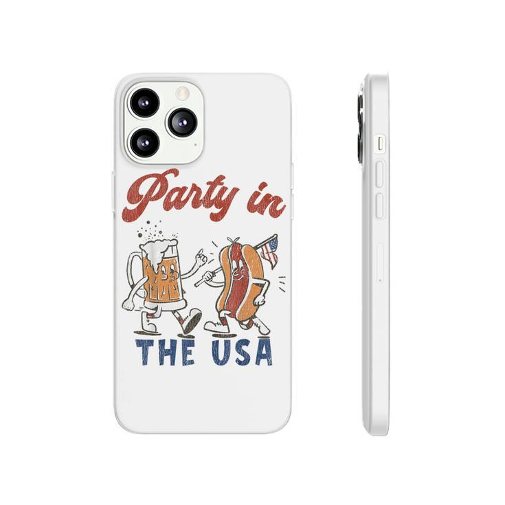 Party In The Usa  Hot Dog Love Usa Funny Fourth Of July  Phonecase iPhone