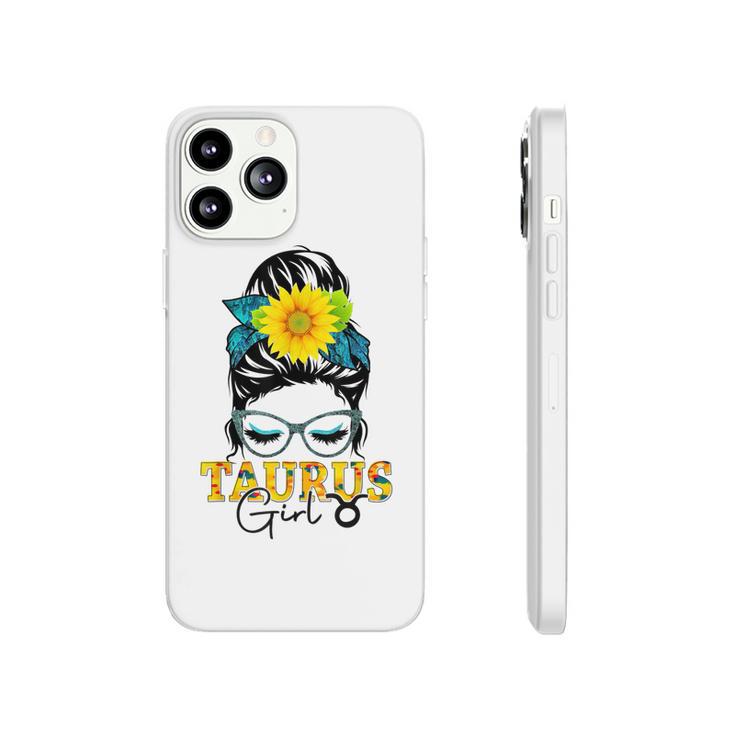 Taurus Girl Birthday Messy Bun Hair Sunflower  Phonecase iPhone