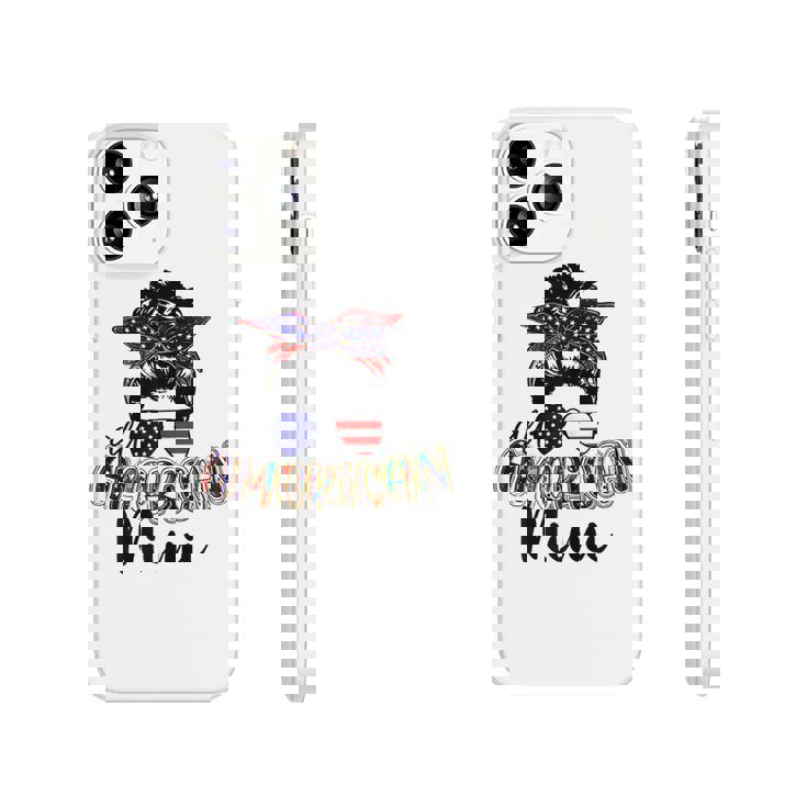 Womens All American Mimi Messy Bun 4Th Of July Independence Day  Phonecase iPhone