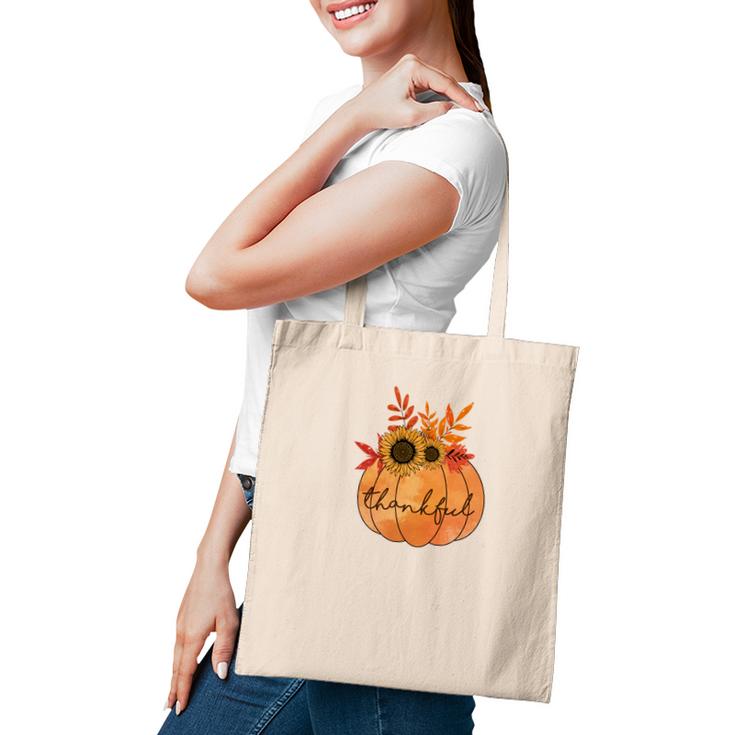 Thankful Pumpkin Gift Fall Season Tote Bag
