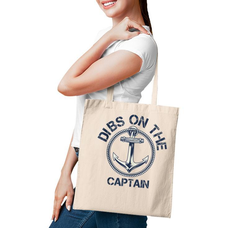 Dibs On The Captain Anchor Funny Captain Wife  Tote Bag