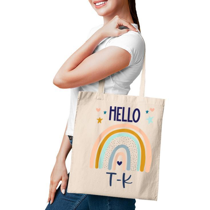 Hello Tk Rainbow For Prek Preschool Teacher Girls Tote Bag
