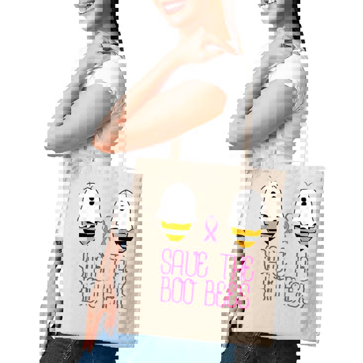 Save The Boobees Boo Bees Breast Cancer Halloween Women Tote Bag