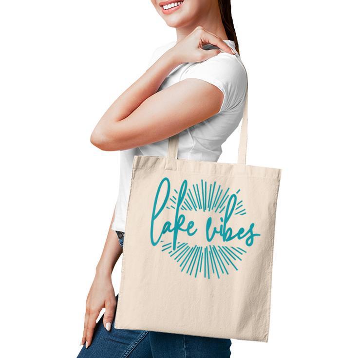 Womens Lake Vibes Summer Vibes Vacation Funny  Tote Bag