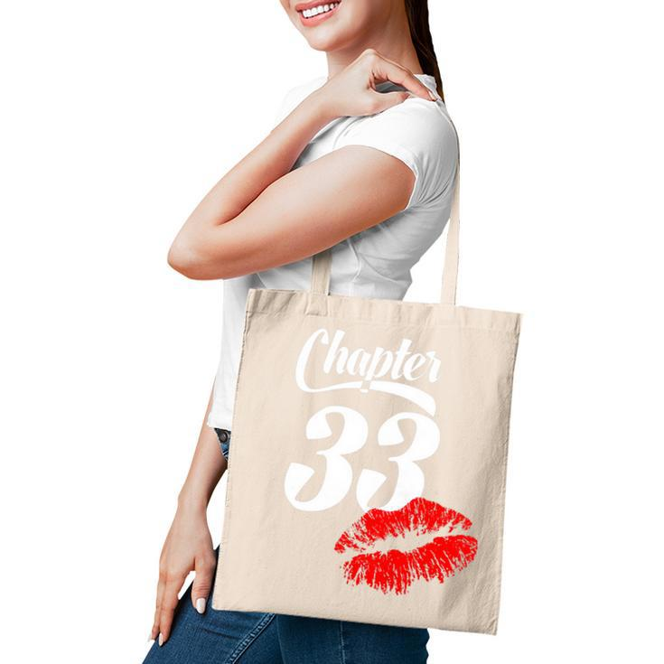 Womens Womens 33Th Birthday Lips  Chapter 33 Years Old  1989   Tote Bag
