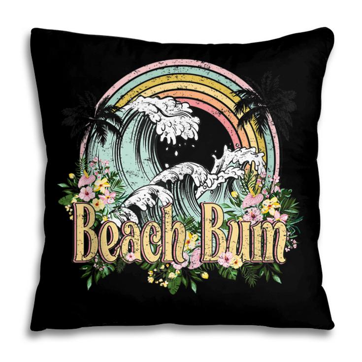 Vintage Retro Beach Bum Tropical Summer Vacation Gifts  Pillow