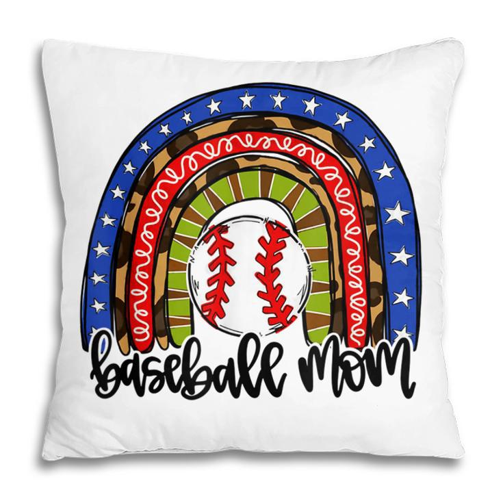 Baseball Mom Rainbow  Baseball Mama  Pillow