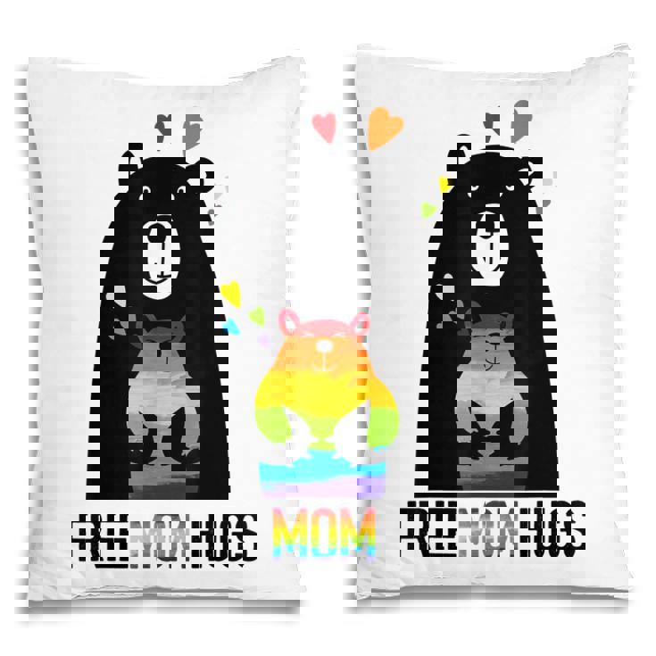 Bear Free Mom Hugs Rainbow Lgbt Lesbian Gay Pride Month Pillow