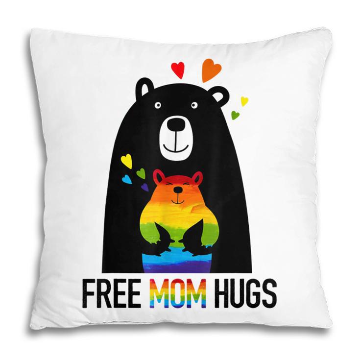 Bear Free Mom Hugs Rainbow Lgbt Lesbian Gay Pride Month  Pillow