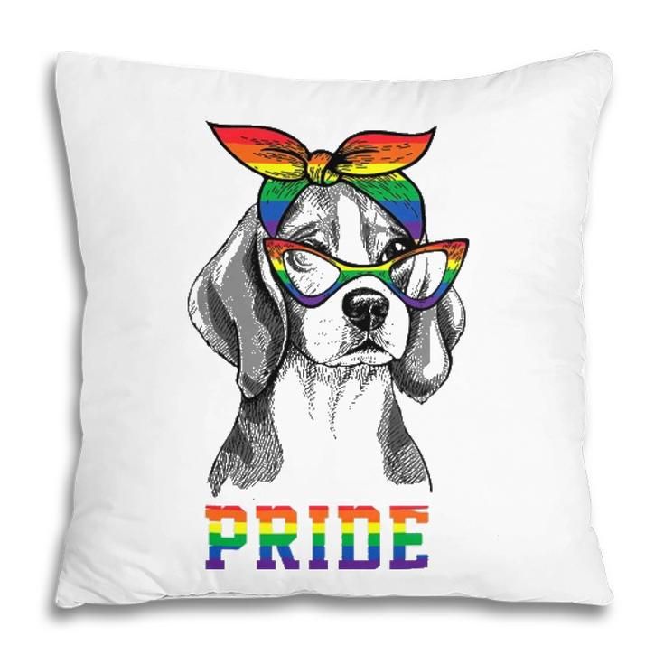 Cute Dog Lover Puppy Owner Beagle Mom Dad Gay Lesbian Lgbt Pillow