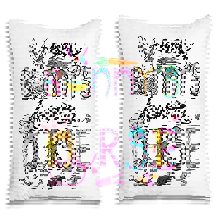 Cute Every Bunnys Is Favorite Nurse Cute Bunnies Easter Eggs Pillow