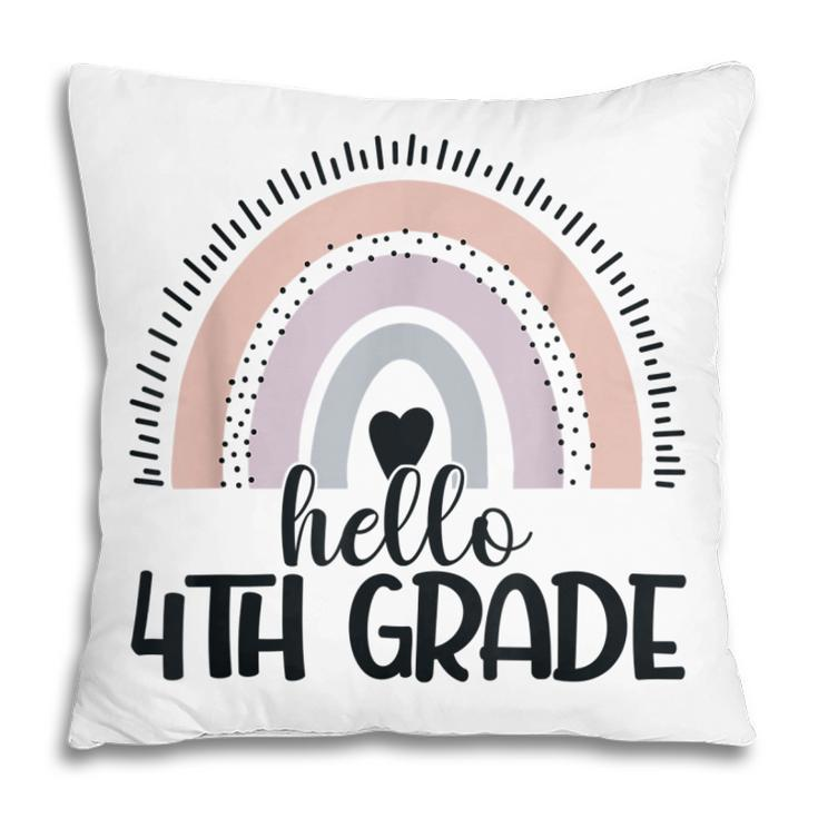 Fourth Grade Rainbow Teacher Hello 4Th Grade Rainbow  Pillow