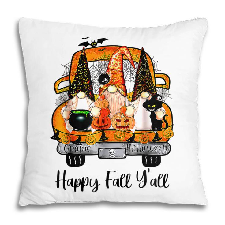 Gnome Witch Halloween Pumpkin Autumn Fall Happy Fall Yall  Pillow