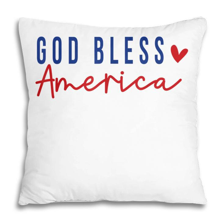 God Bless America Christian Religious American Flag  Pillow