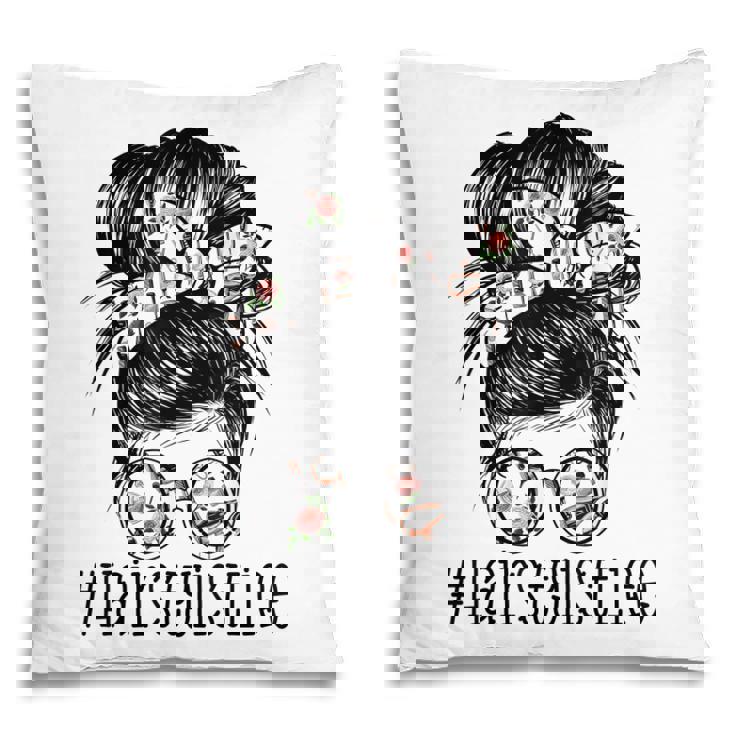 Hair Stylist Life Mom Messy Bun Mothers Day Pillow