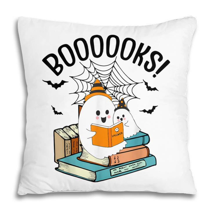 Halloween Booooks Ghost Reading Boo Read Books Library  V5 Pillow