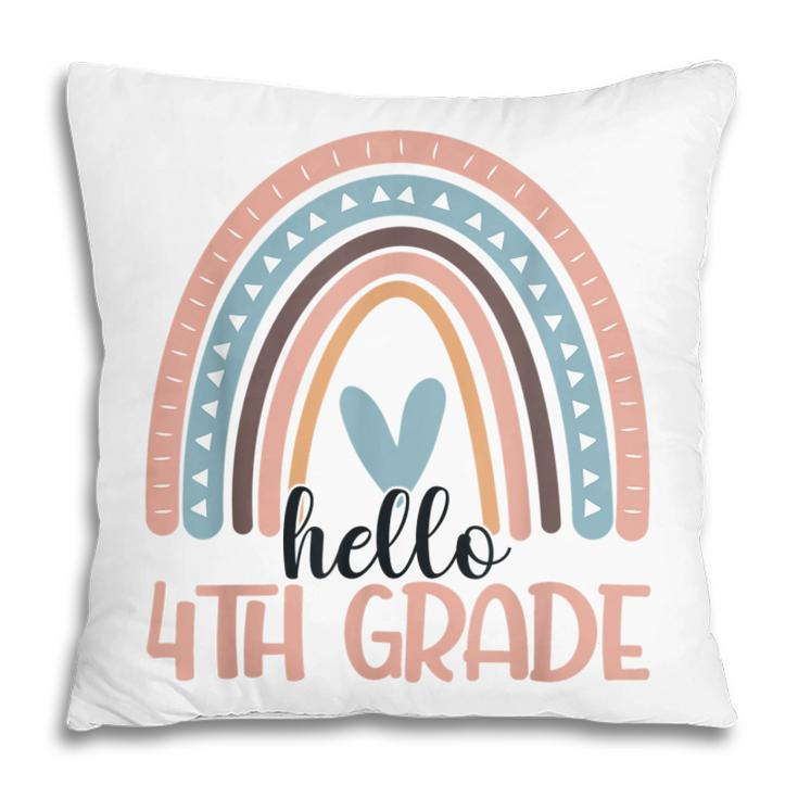 Hello 4Th Grade Boho Rainbow Fourth Grade Teacher Student  Pillow