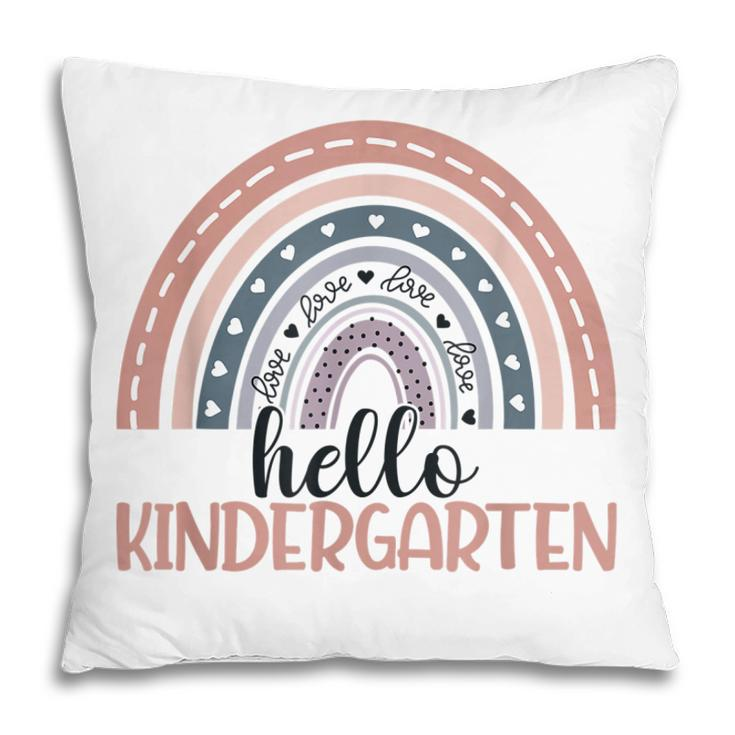 Hello Kindergarten Rainbow Back To School Kindergarten Squad  Pillow