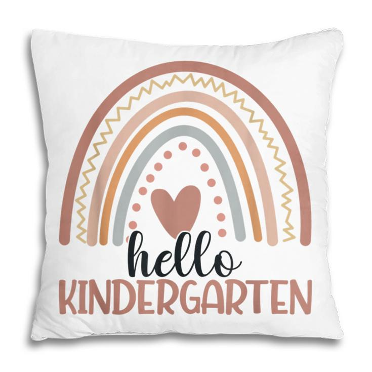 Hello Kindergarten Rainbow Back To School Kindergarten Squad  V2 Pillow