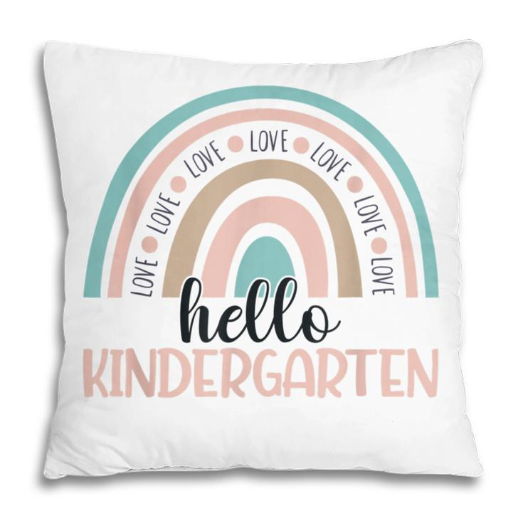 Hello Kindergarten Rainbow Teacher First Day Of School  Pillow