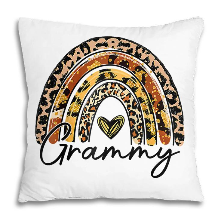 Leopard Rainbow Blessed Grammy Funny Grammy Mothers Day  Pillow
