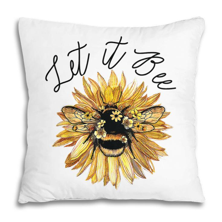 Let It Be  Bee Sunflower  For Women Summer Tops  Pillow