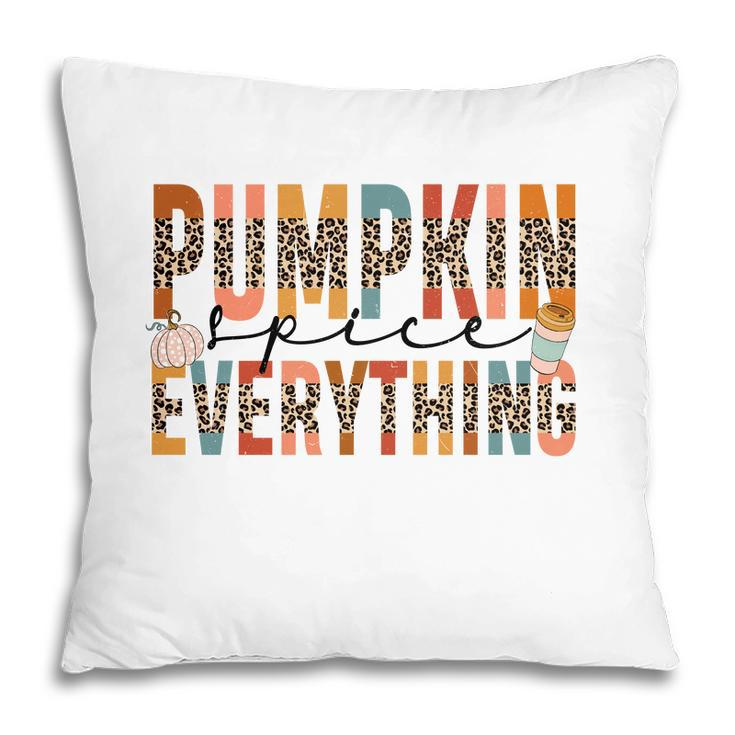 Retro Fall Pumpkin Everything Autumn Pillow
