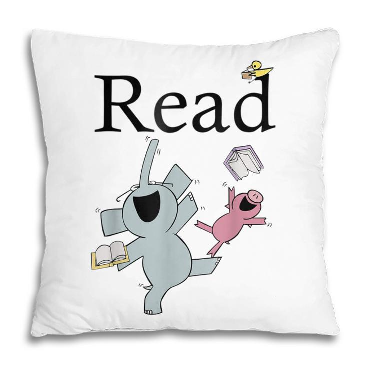 Teacher Library Read Book Club Piggie Elephant Pigeons Funny  Pillow
