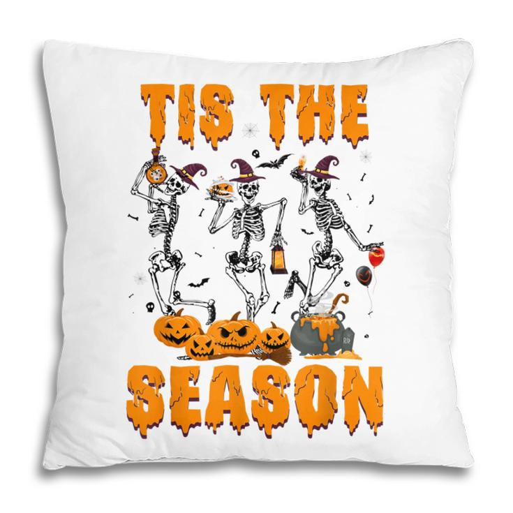 Tis The Season Pumpkin Spice Funny Fall Vibes Autumn Retro  Pillow