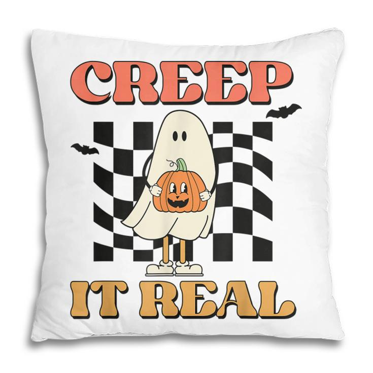 Vintage Retro Cute Creep It Real Halloween  Pillow
