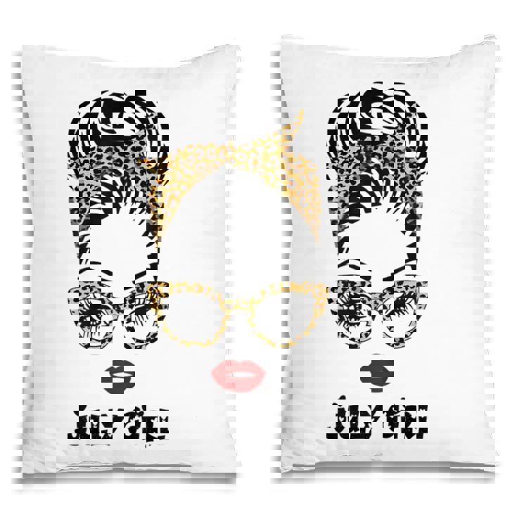 Womens Born In July Birthday Gift Leopard July Girl Pillow