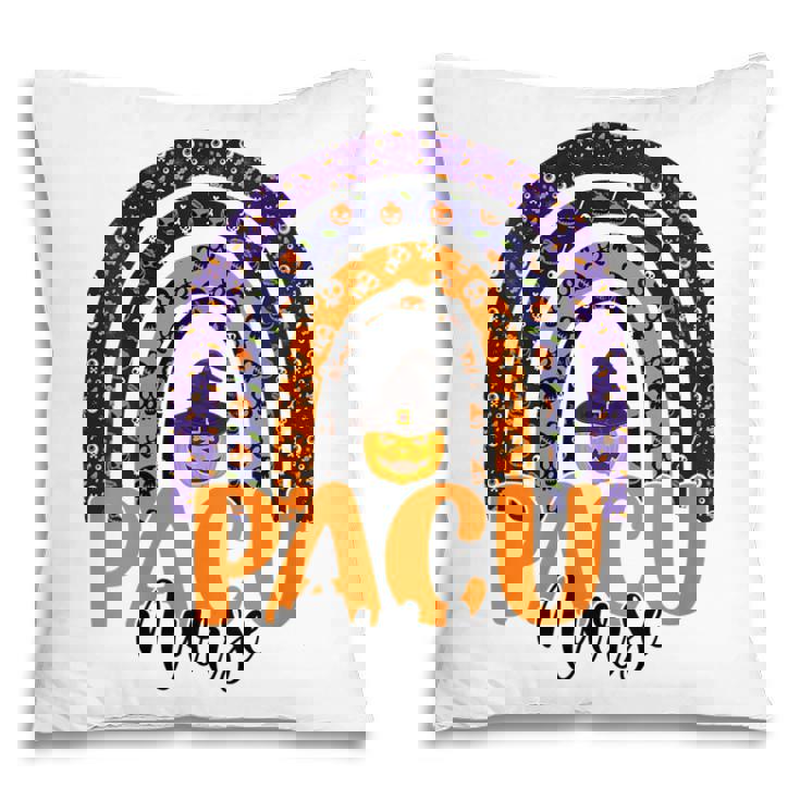 Womens Pacu Nurse Nursing Halloween Rainbow Pumpkin Nurses Pillow