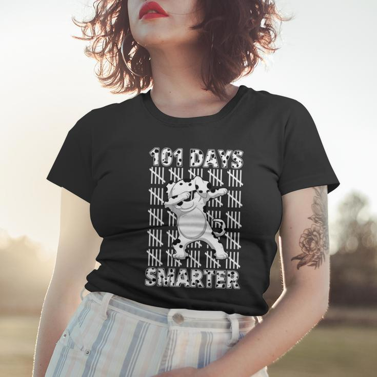 101 Days Smarter Dabbing Dalmatian Dog Women T-shirt Gifts for Her