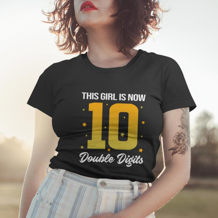 10Th Birthday Glow Party This Girl Is Now 10 Double Digits Gift Women T-shirt Gifts for Her