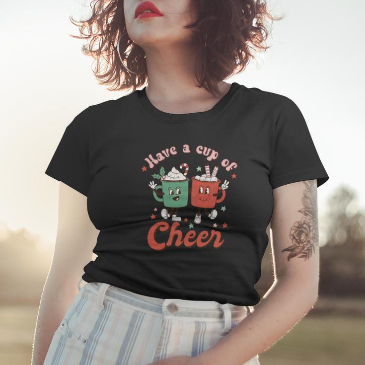 Retro Christmas Have A Cup Of Cheer Women T-shirt