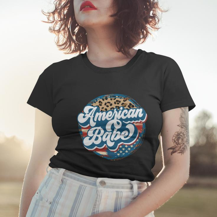 All American Babe Cute Funny 4Th Of July Independence Day Graphic Plus Size Top Women T-shirt Gifts for Her