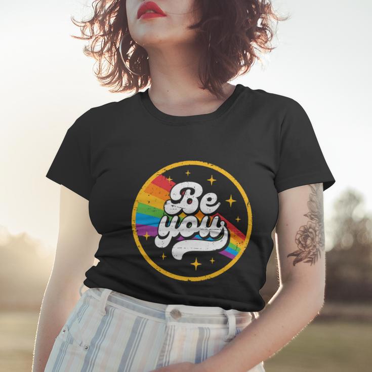 Ally Retro Vintage Be You Pride Lgbtq Gay Lgbt Women T-shirt Gifts for Her