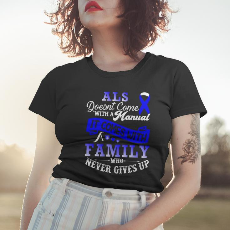 Als Awareness Support Als Fighter Als Warrior Als Family Women T-shirt Gifts for Her