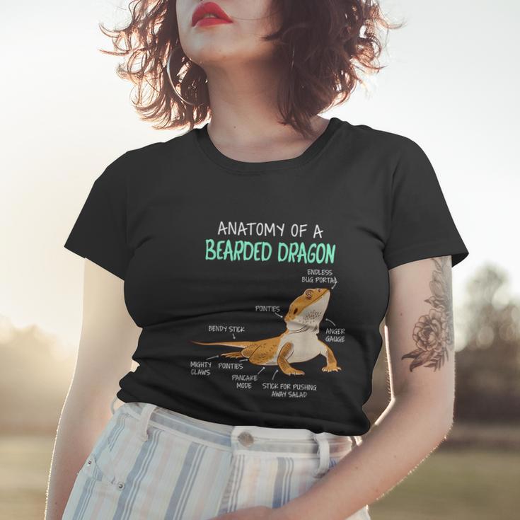 Anatomy Of A Bearded Dragon Bearded Dragon Lizard Pogona Reptile Women T-shirt Gifts for Her