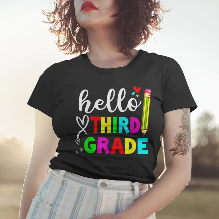 Back To School Hello 3Rd Grade Kids Teacher Student Women T-shirt Gifts for Her