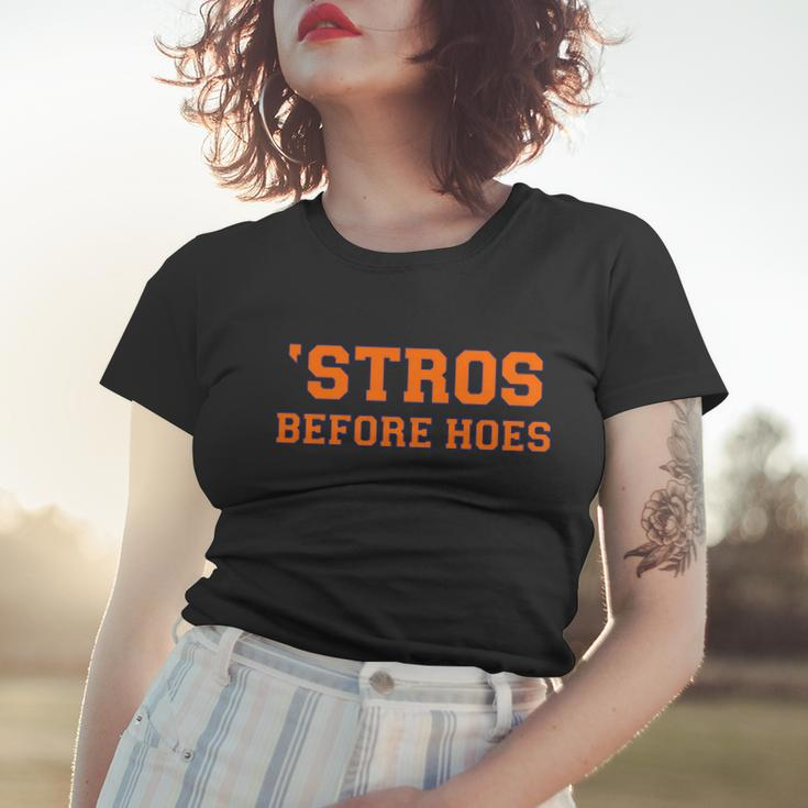 Baseball Stros Before Hoes Houston Women T-shirt Gifts for Her