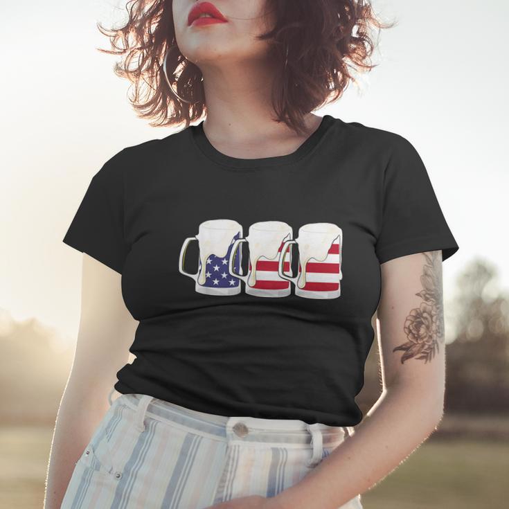 Beer American Flag Shirt 4Th Of July Men Women Merica Usa Women T-shirt Gifts for Her