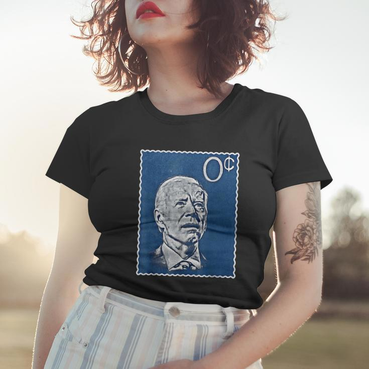 Biden Zero Cents Stamp 0 President Joe Tshirt Women T-shirt Gifts for Her