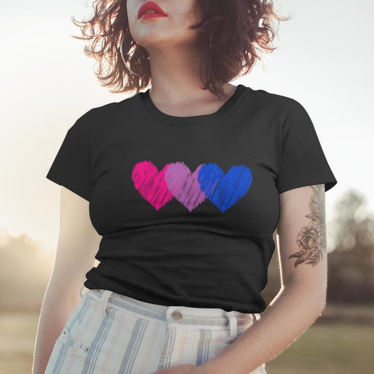 Bisexual Heart Bisexuality Bi Love Flag Lgbtq Pride Women T-shirt Gifts for Her