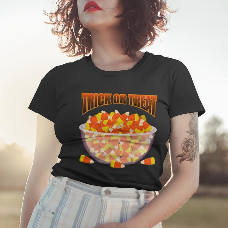 Candy Corn Trick Or Treat Halloween Tshirt Women T-shirt Gifts for Her