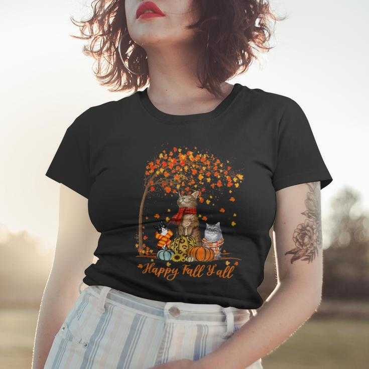 Cat It’S Fall Y’All Pumpkin Autumn Halloween Cat Fall Autumn Women T-shirt Gifts for Her