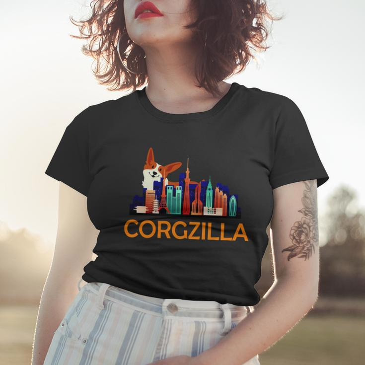 Corgzilla Funny Corgi Dog Women T-shirt Gifts for Her