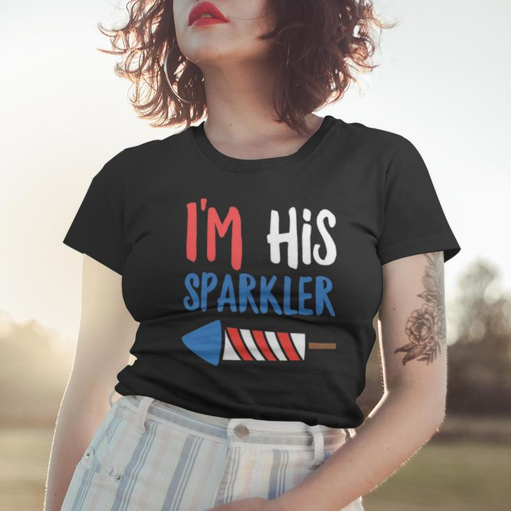 Couples Matching 4Th Of July - Im His Sparkler Women T-shirt Gifts for Her