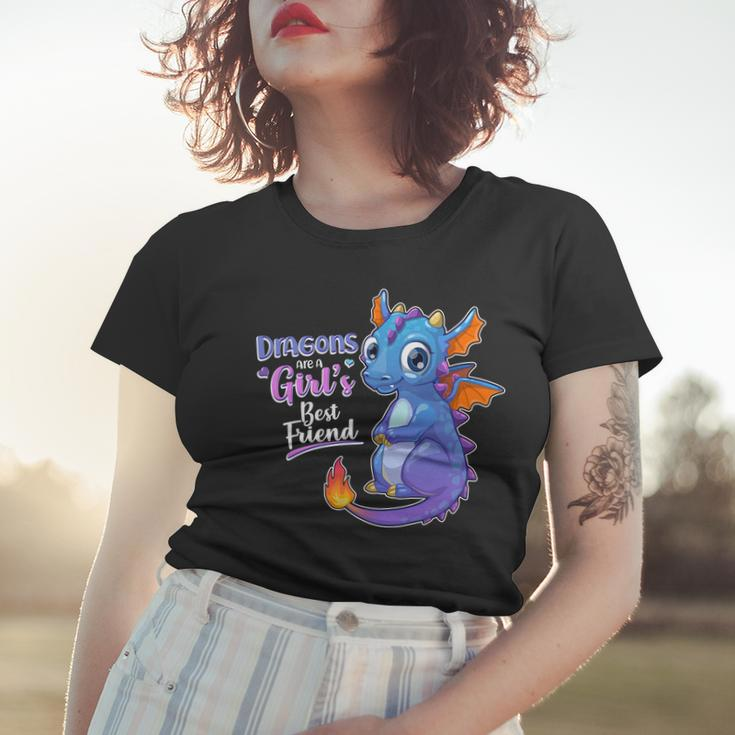 Cute Dragons Are A Girls Best Friend Women T-shirt Gifts for Her