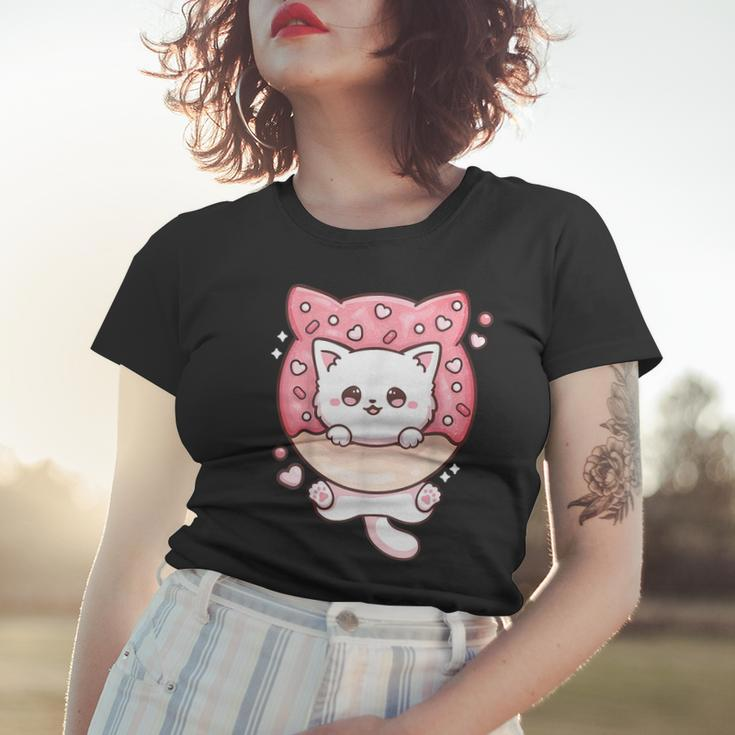 Cute Kawaii Cats Donut Anime Lover Otaku Funny Cats Japanese Women T-shirt Gifts for Her